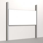 Pylonentafel, 1 Fläche, Stahlemaille weiß 